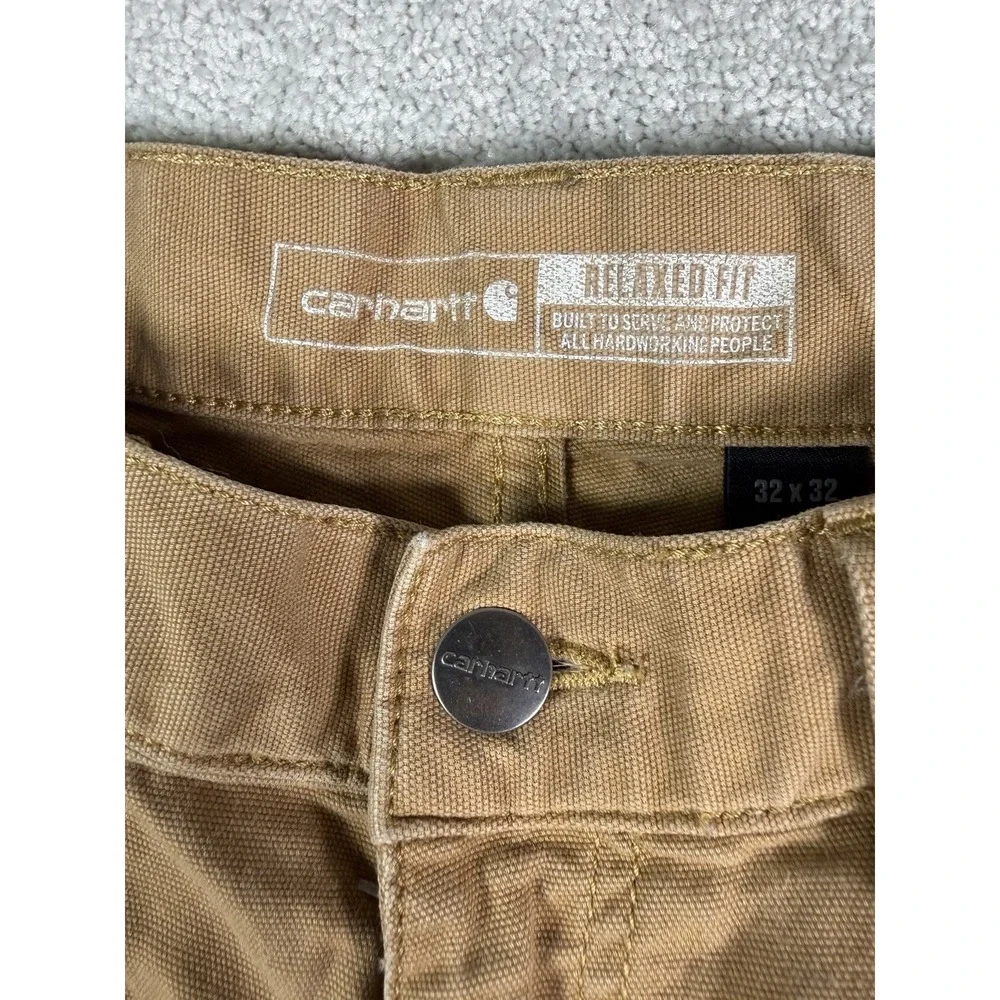 Carhartt Men's 32x30* Khaki Rugged Flex Relaxed Fit Canvas Work Pants BN2517-M